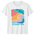 Vitamin Sea Boho Palm Wave Graphic Summer T-Shirt