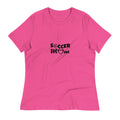 Women's Relaxed T-Shirt - Soccer Mom Shirt - Soccer - Mom - Pink Soccer Shirt