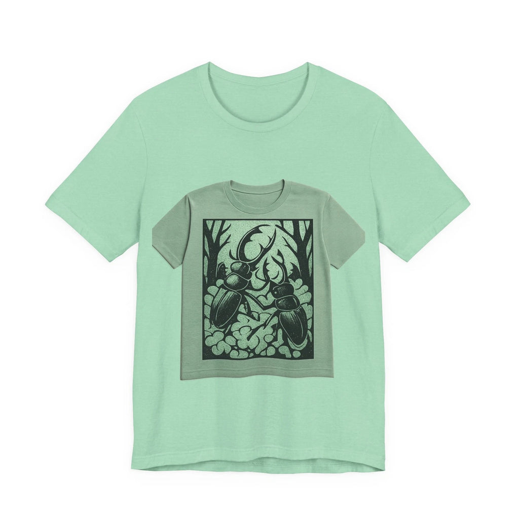 Stag Beetle Mint Collage Pop Art Tee