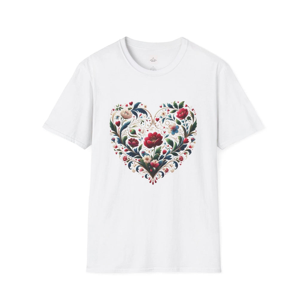 Floral Heart T-Shirt, Unisex Tee, Boho Chic Top, Perfect Gift for Her, [...]