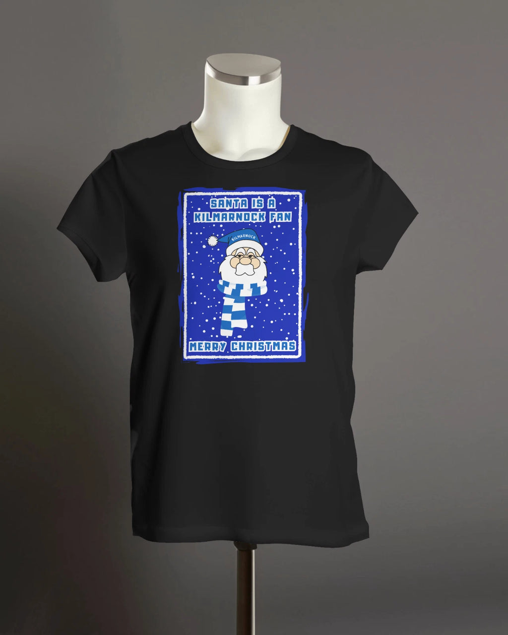 Kilmarnock T Shirt - Santa is a Kilmarnock Fan - Xmas - Organic - Unisex