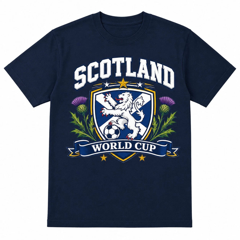 Mens Scotland Saltire Thistle T Shirt World Cup 2026 Football Fan Tee