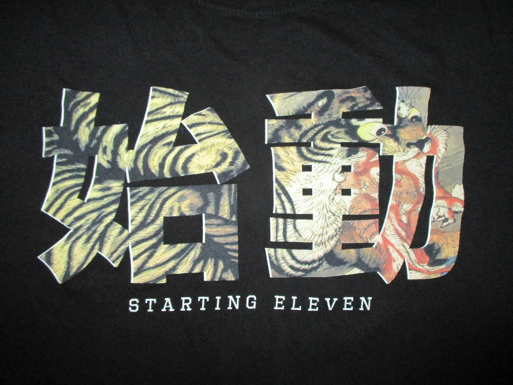 STARTING ELEVEN T SHIRT Soccer Asian Tiger Japanese Lettering SLC Los Angeles MD