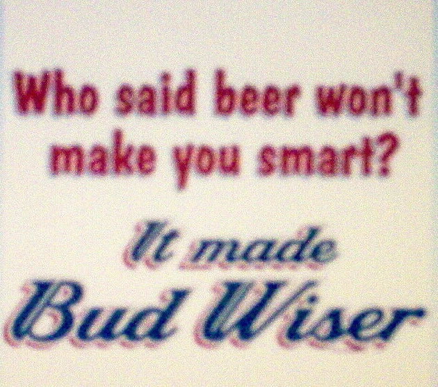 T-Shirts - Beer Made Bud Wiser (A12346C)  9" x 12.75" on White
