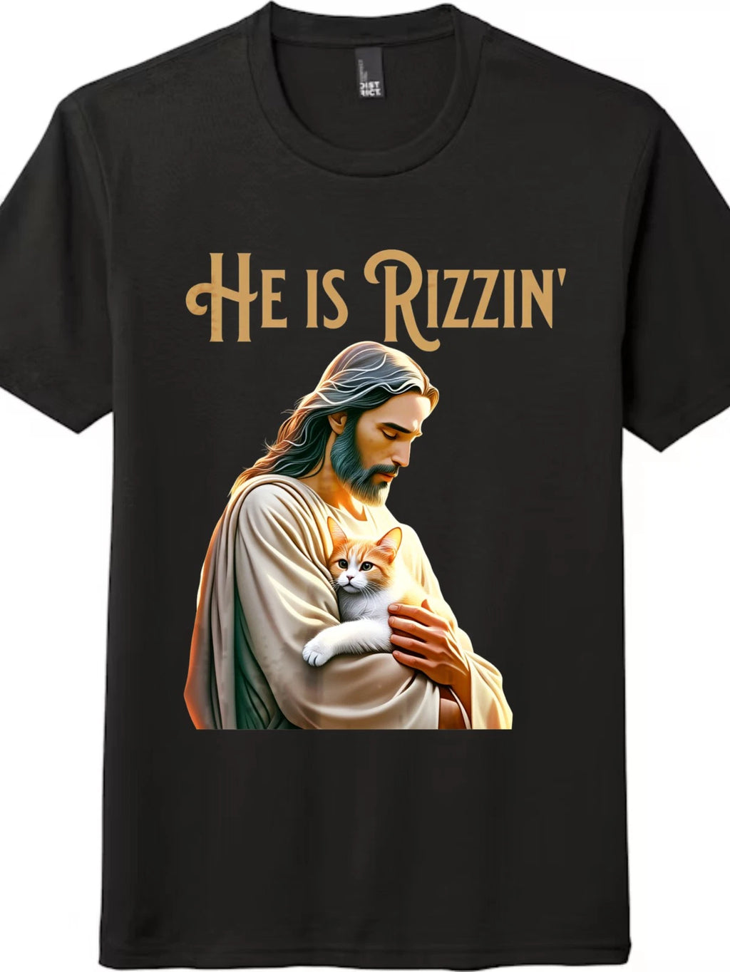 Vintage Jesus Cat Graphic Tee Unisex Funny Christian Gift Shirt For Cat Lovers