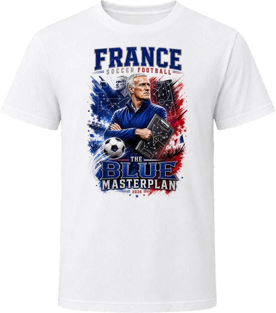 France Soccer Football Coach The Blue Masterplan T Shirt