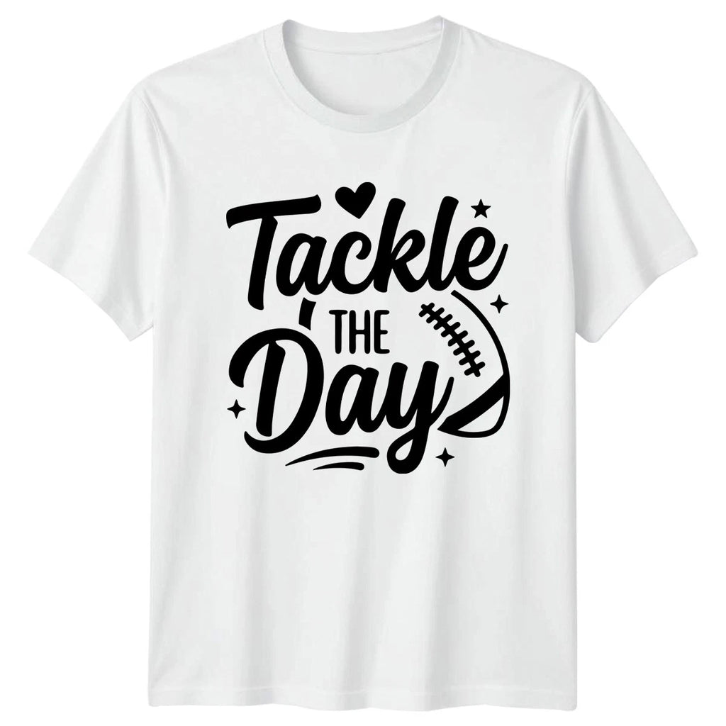 Tackle The Day Womens T-Shirt Game Day American Football 2026 Birthday