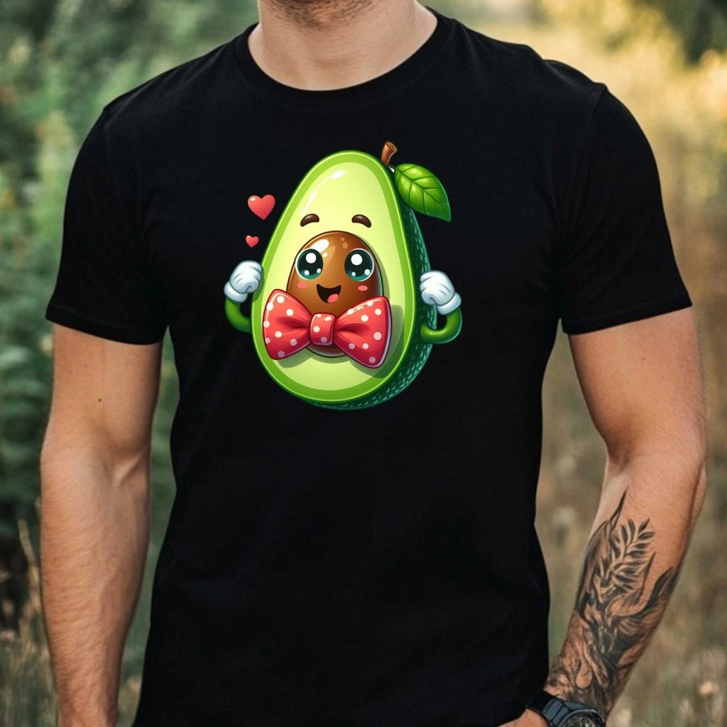 Mens Watercolour Cute Avocado Motif Cotton T-Shirt Size XS to 5XL