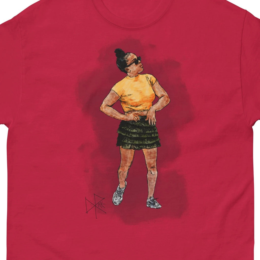 Dancing at a Street Party - Classic T-shirt Graphic Tee Funny Cool Sketch Art