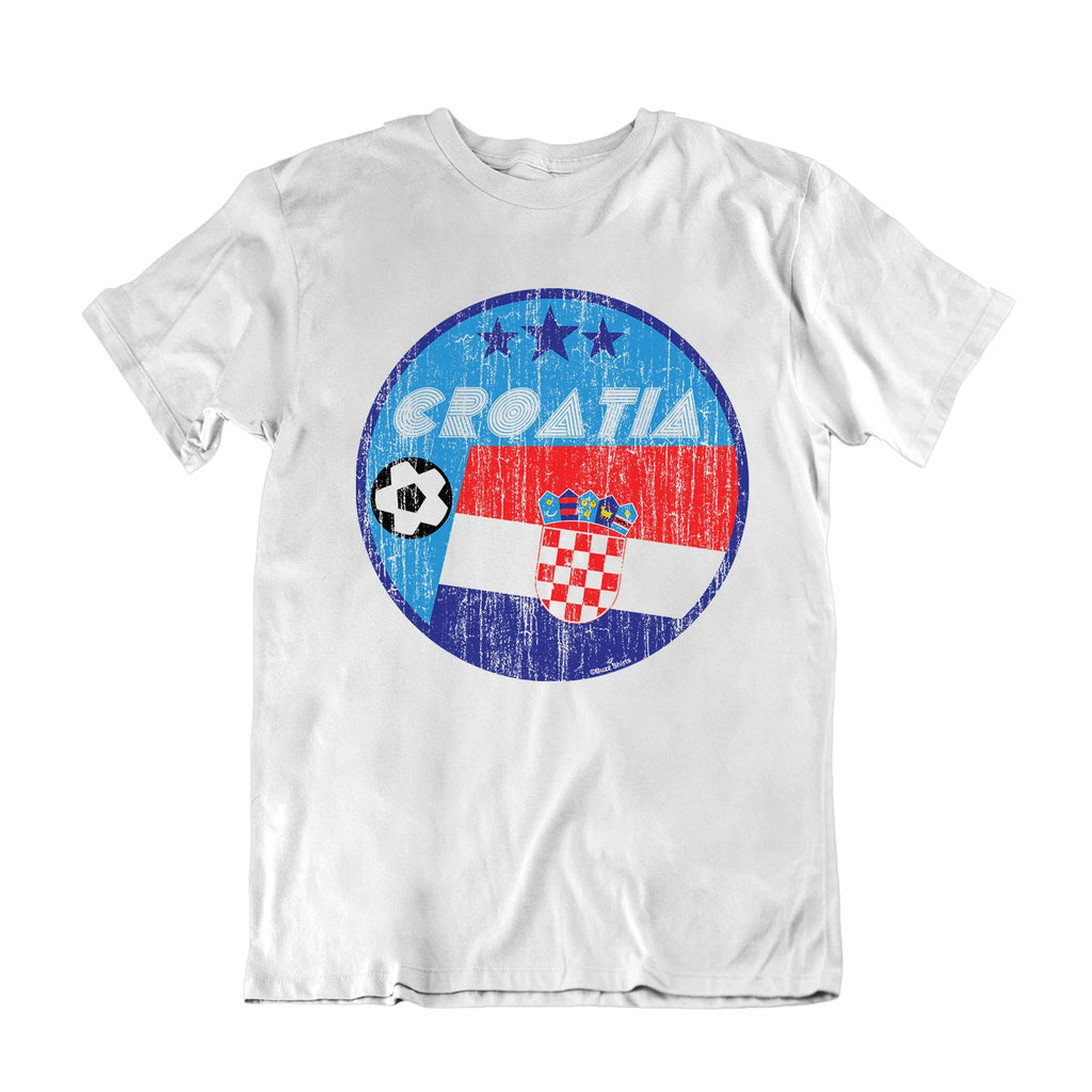 CROATIA Football T-Shirt 2026 Retro Circle, Adults Kids Or Baby, World Cup Kit
