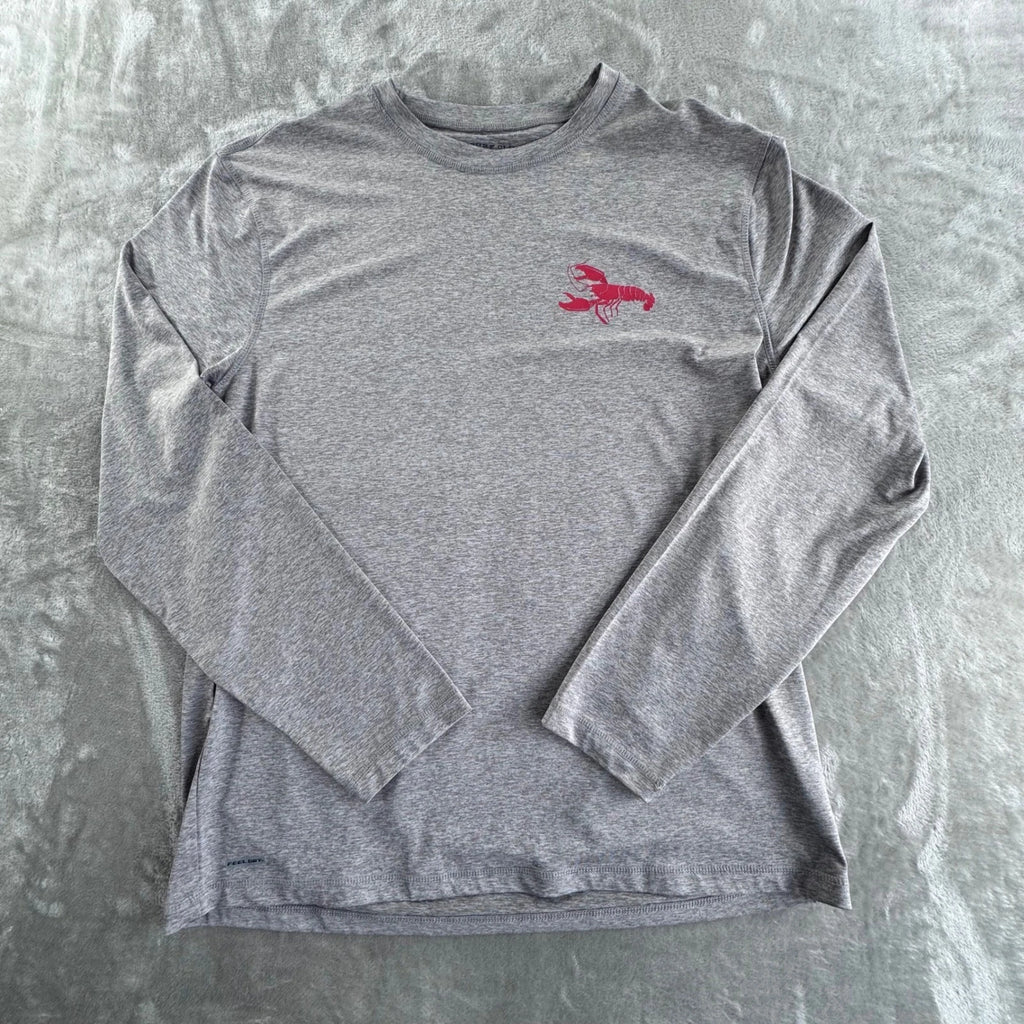 US Surf Club Shirt Mens XL Gray Long Sleeve Performance Stretch Minimalist Tee