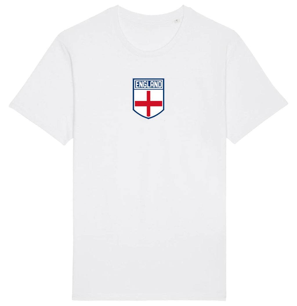 England Flag Badge T-Shirt , Adults Kids Baby Family, Football World Cup 2026