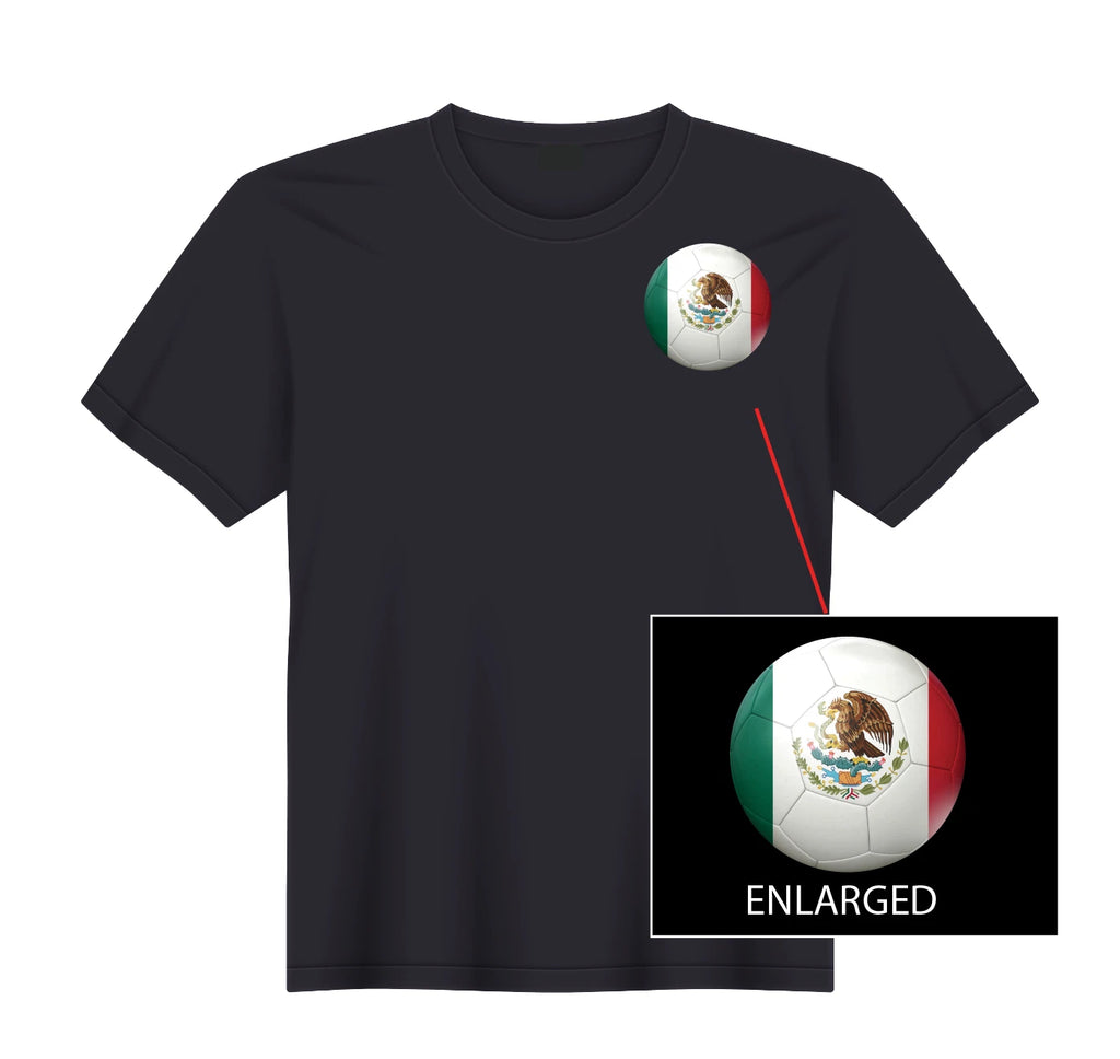 Mexican Soccer Ball Futbol Mexico Guadalajara Monterrey T-Shirt NEW S, M, L, XL
