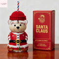 Santa Claus Bear Glass Cup