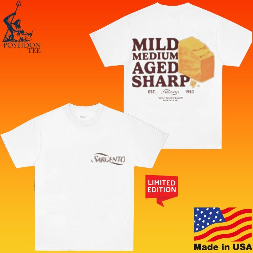 Sargento Mild Medium Aged Sharp The Cheddar Lineup T-shirt