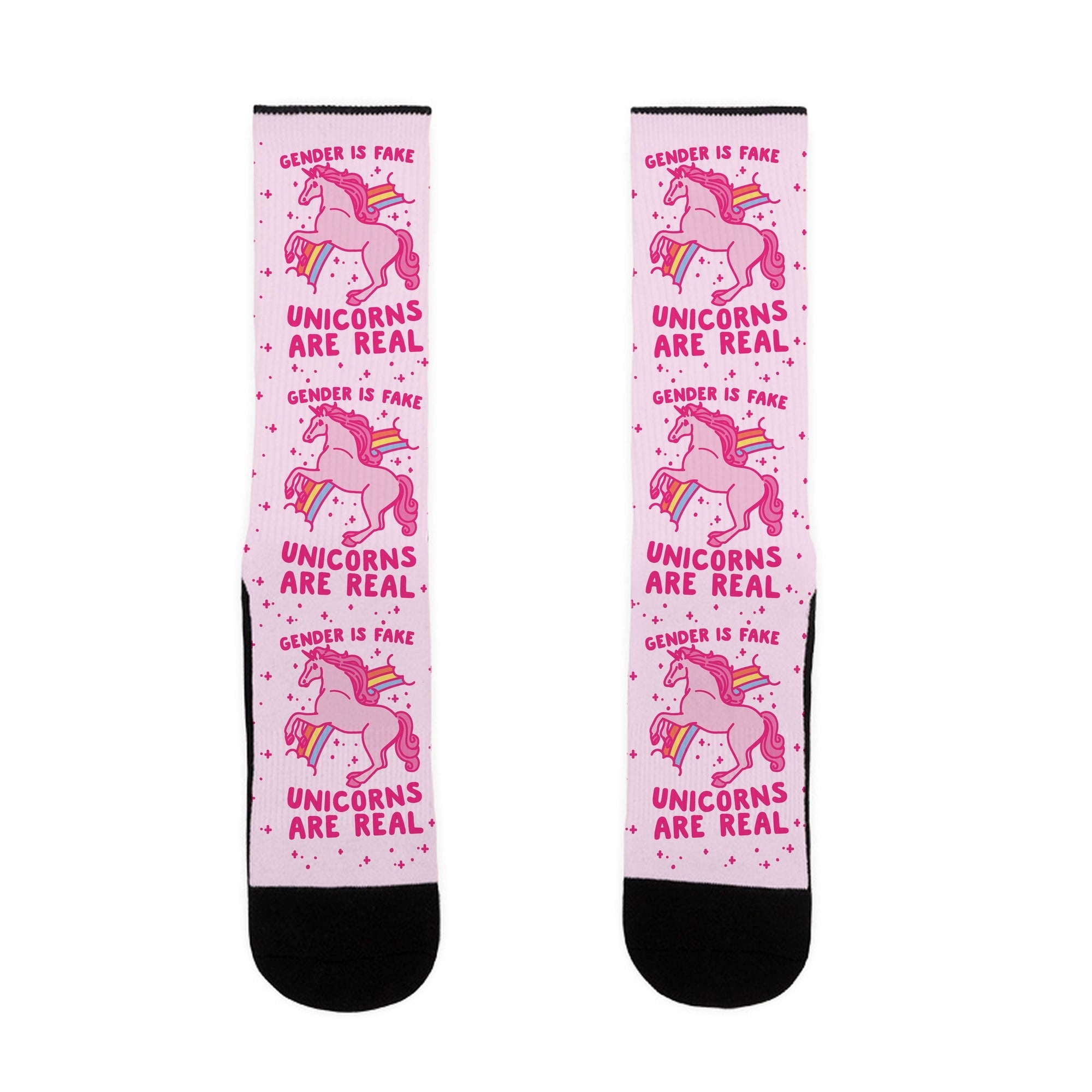 Gender Is Fake Unicorns Are Real Socks