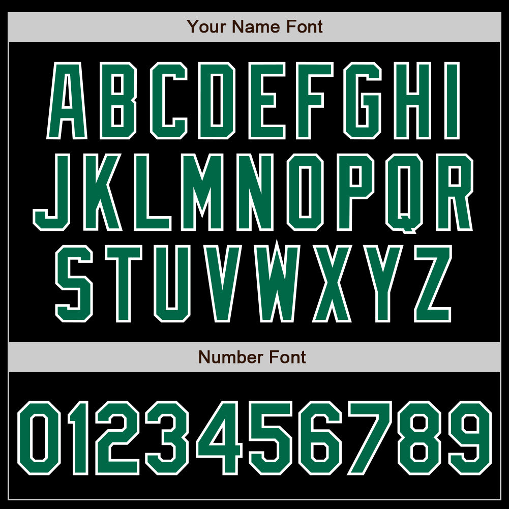 Custom Black Kelly Green-Red Authentic Split Fashion Baseball Jersey