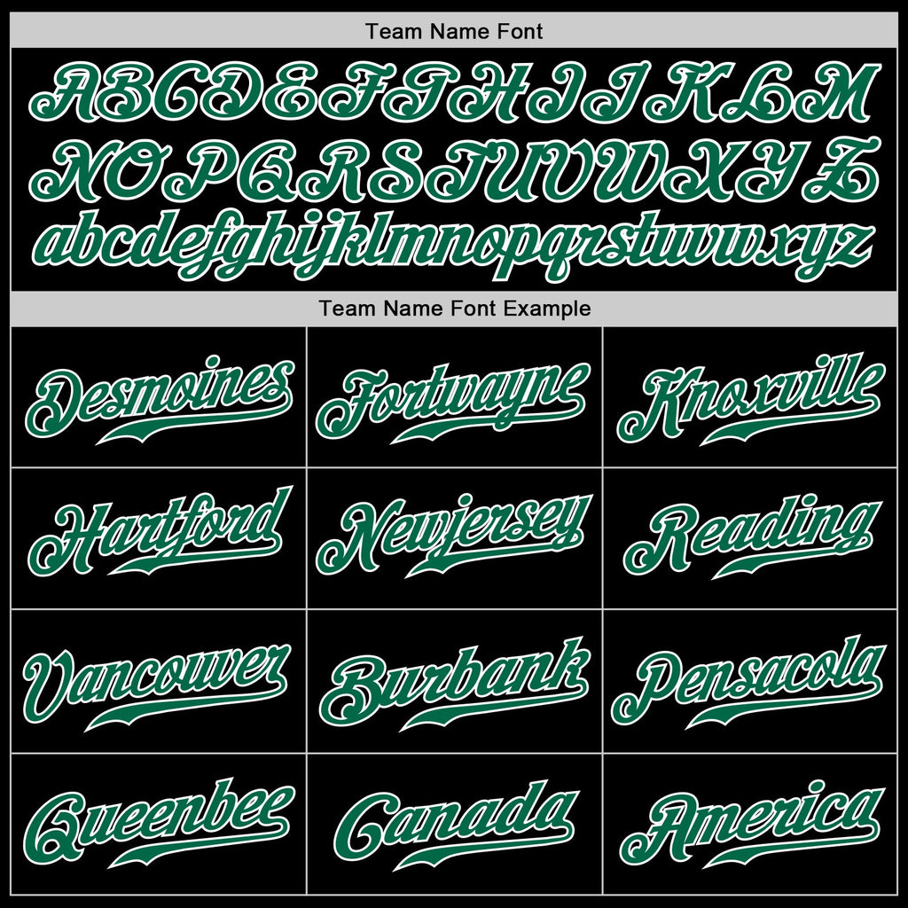 Custom Black Kelly Green-Red Authentic Split Fashion Baseball Jersey