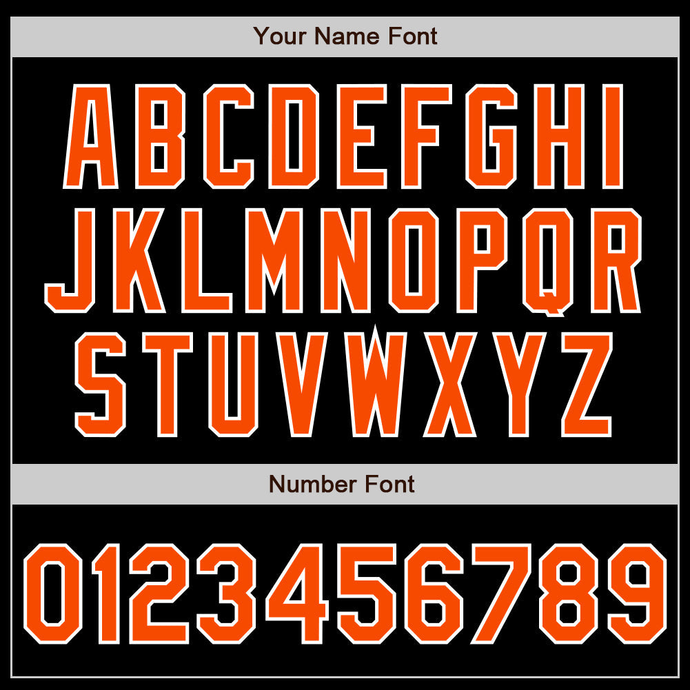 Custom Black Orange-Royal Authentic Split Fashion Baseball Jersey