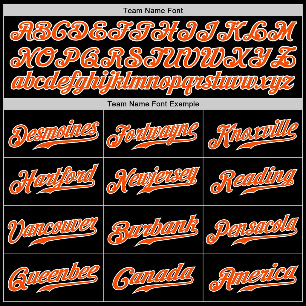 Custom Black Orange-Royal Authentic Split Fashion Baseball Jersey