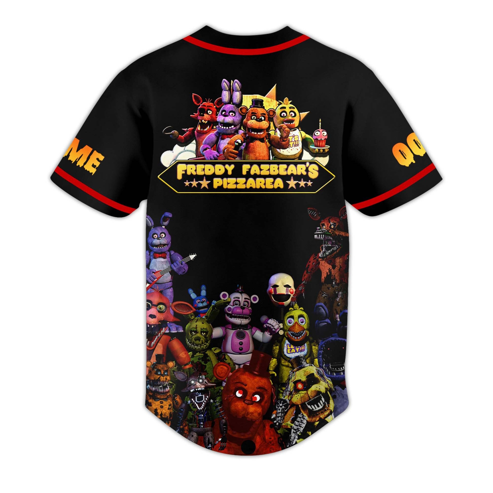 Spooky Five Nights At Freddy's Custom Baseball Jersey