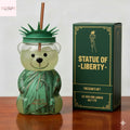Statue Of Liberty Bear Glass Cup