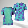 Sulley Monsters Inc 3D Shirt, Big Green And Purple Monster Costume Shirt
