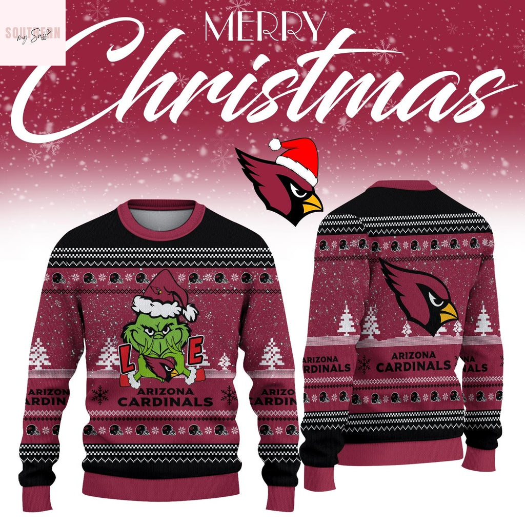 The Grinch Love Arizona Cardinals Ugly Christmas Sweater