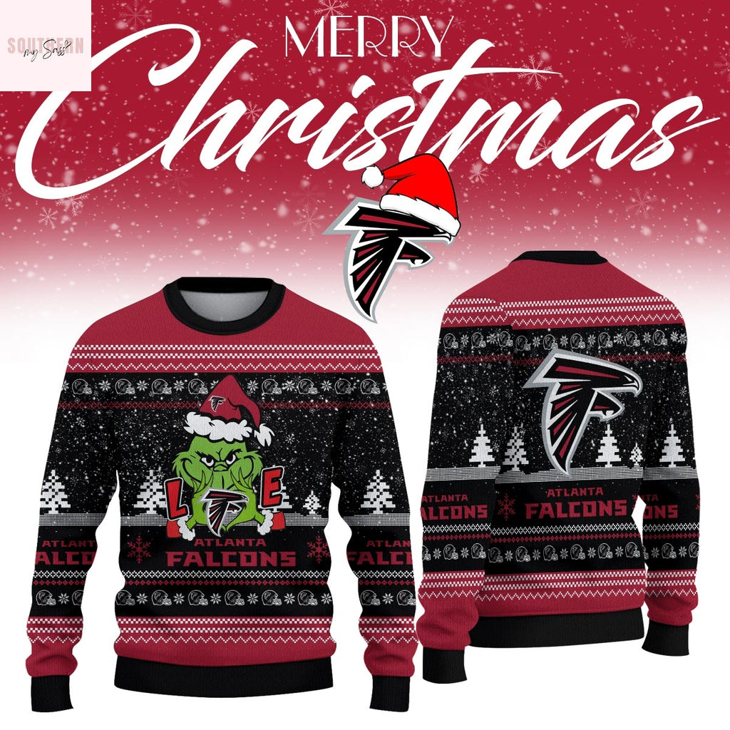 The Grinch Love Atlanta Falcons Ugly Christmas Sweater