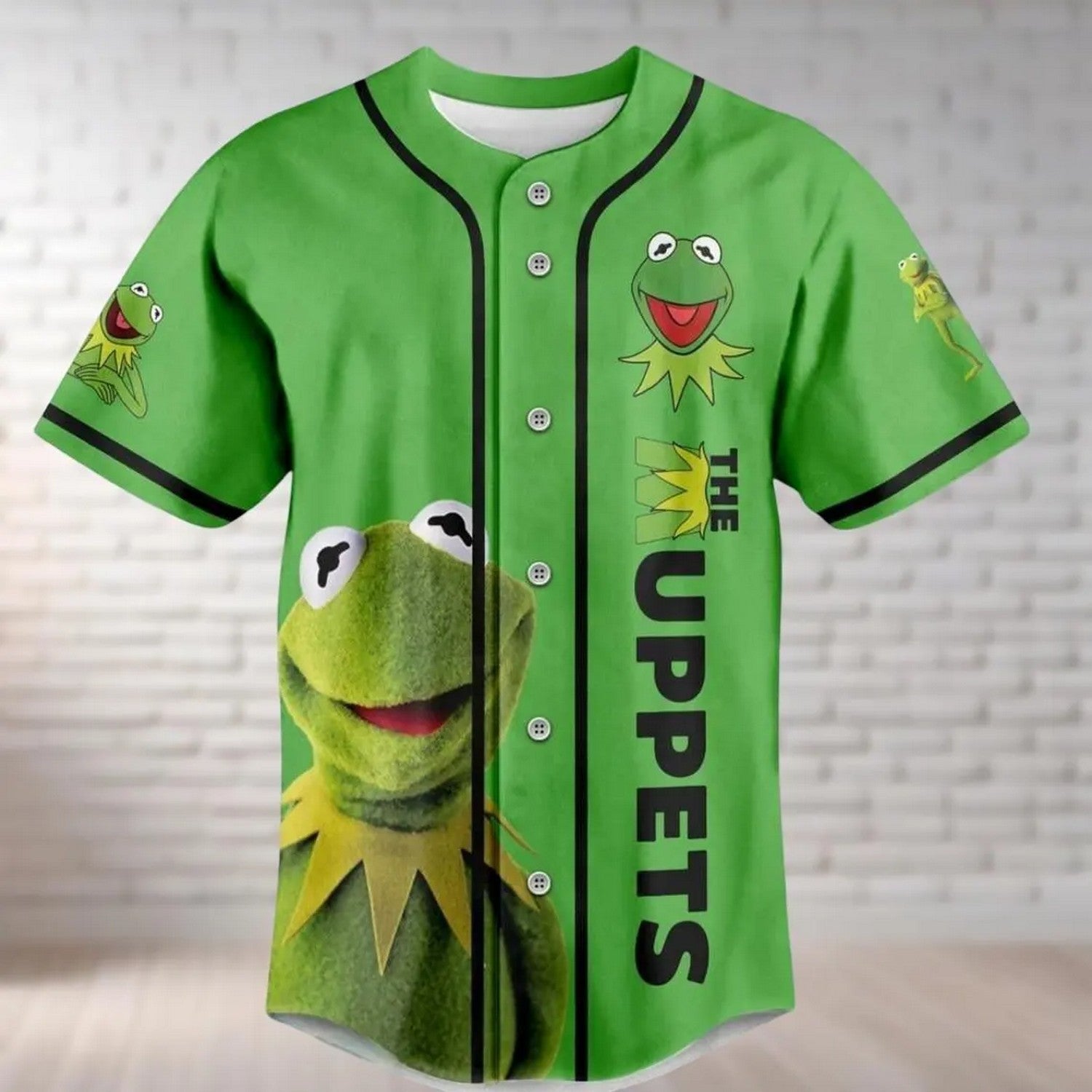 The Muppets Kermit The Frog Green Baseball Jersey