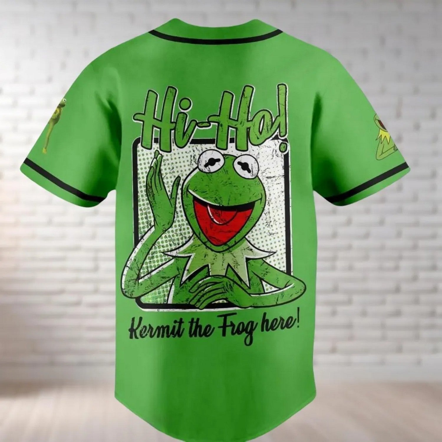 The Muppets Kermit The Frog Green Baseball Jersey