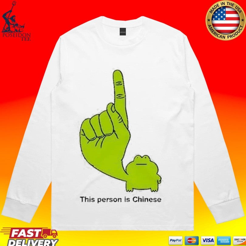This Person Is Chinese Green Frog Pointing Finger Meme T-shirt