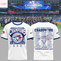 Toronto Blue Jays 2025 World Series Champions 3D T-Shirt – White