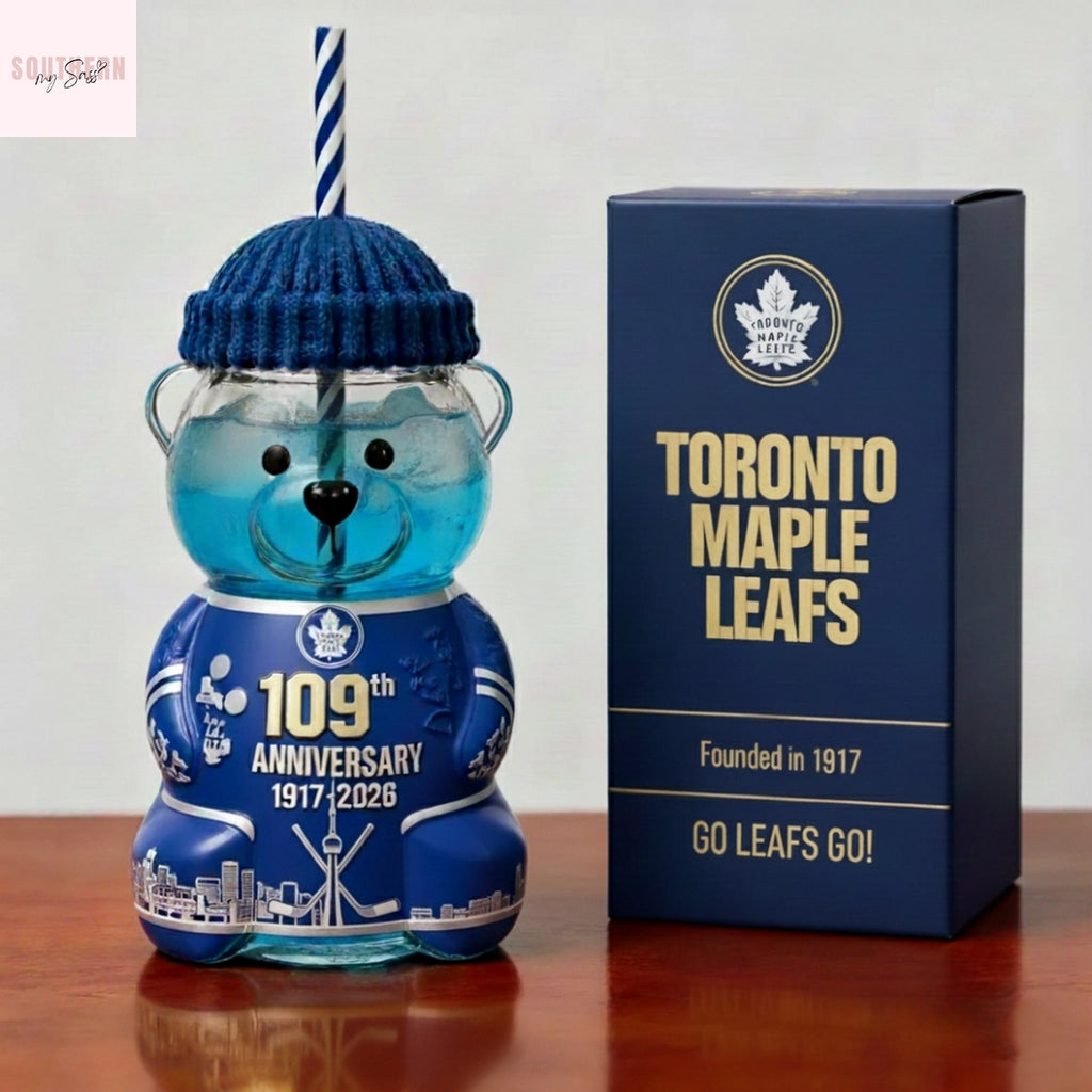 Toronto Maple Leafs 109th Anniversary Bear Glass Cup
