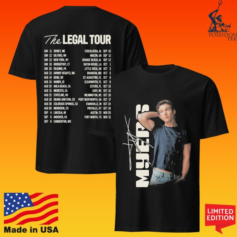 Ty Myers Black Photo Legal Tour T-shirt