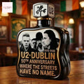 U2 Dublin 50th Anniversary Where The Streets Have No Name Whiskey Bottle