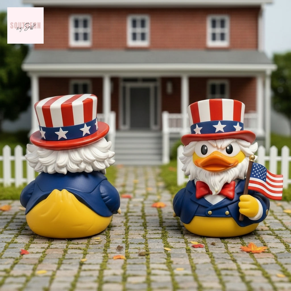 Uncle Sam American Flag Collectible Rubber Duck