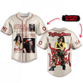 Unique Rolling Stone La Billie Eilish Beige Baseball Jersey