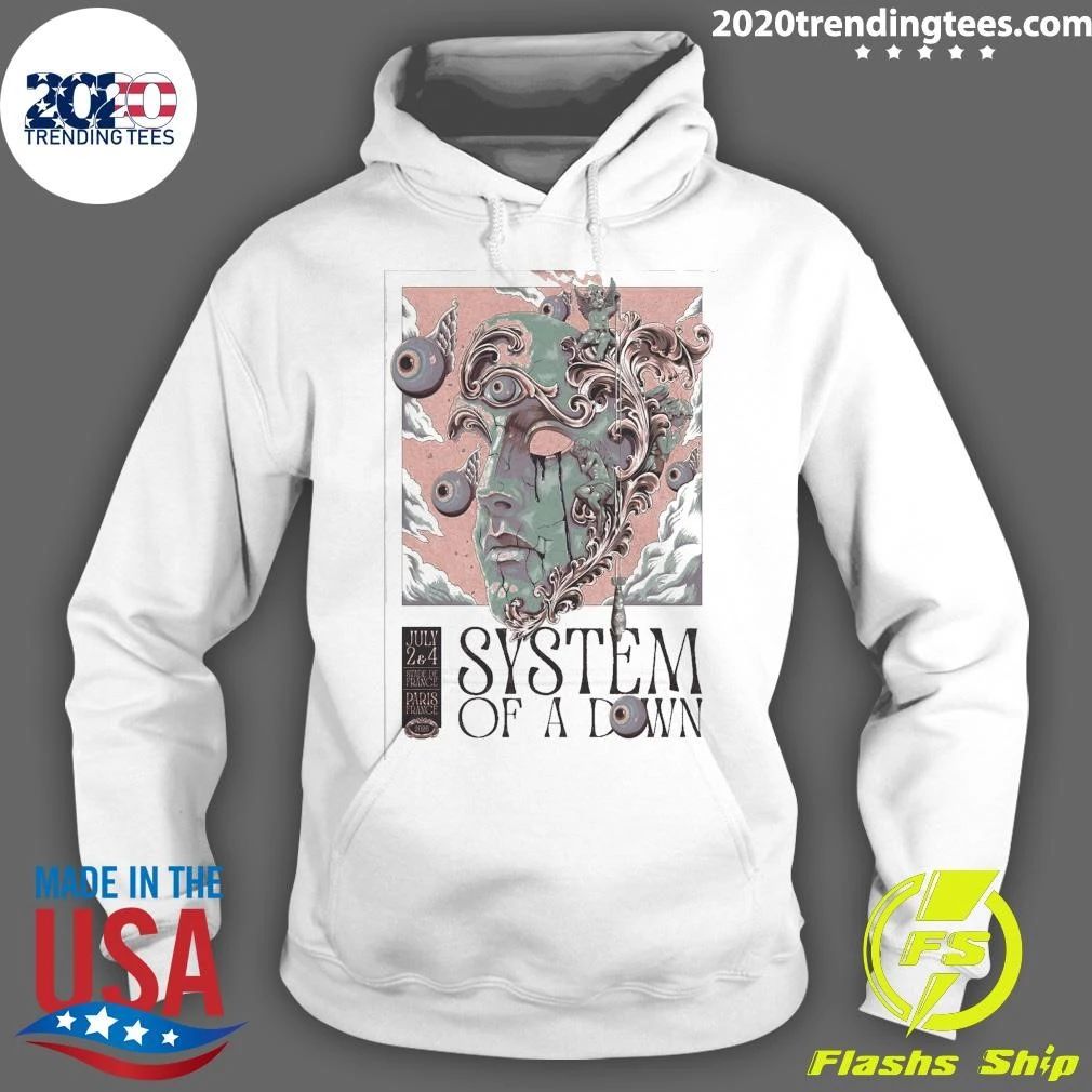 System Of A Down Paris France July 2-4, 2026 Tee Shirt