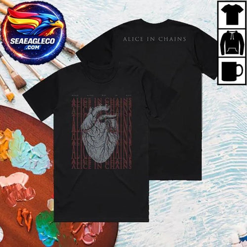 Alice In Chains Black Gives Way To Blue Two Sided Shirt