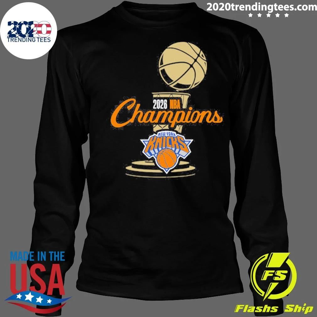 Stadium Essentials Knicks 2026 NBA Champions Trophy Urban Tee Shirt
