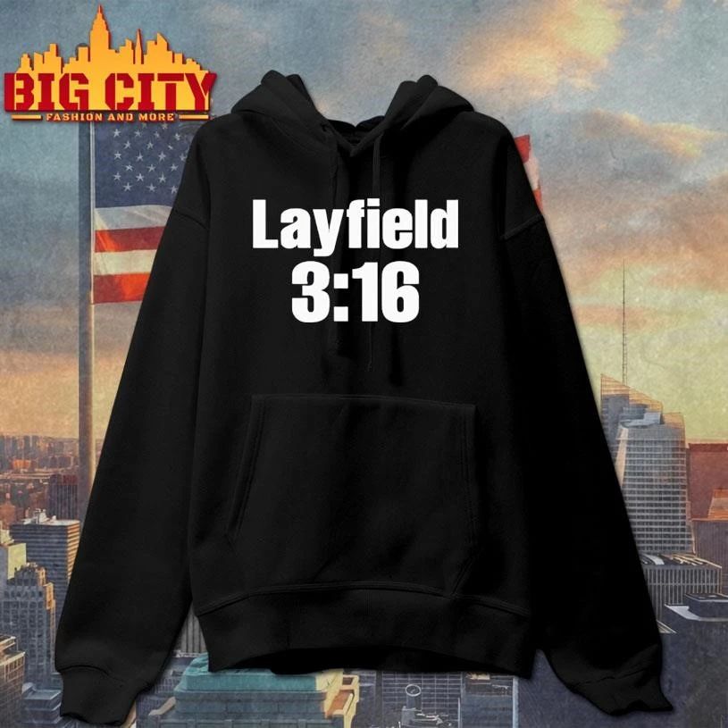 Layfield 3 16 Graphic Text Shirt
