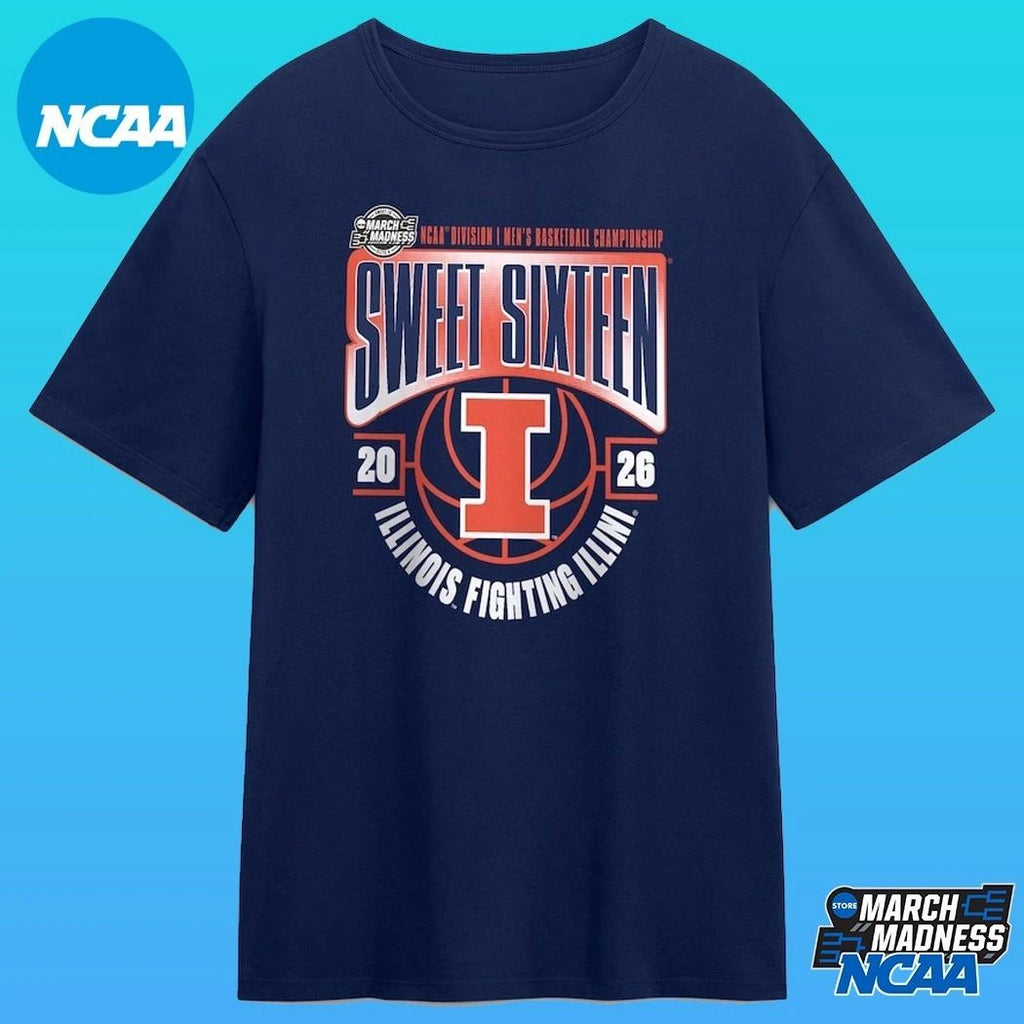 Illinois Fighting Illini 2026 NCAA Men’s Basketball Tournament March Madness Sweet 16 Shirt