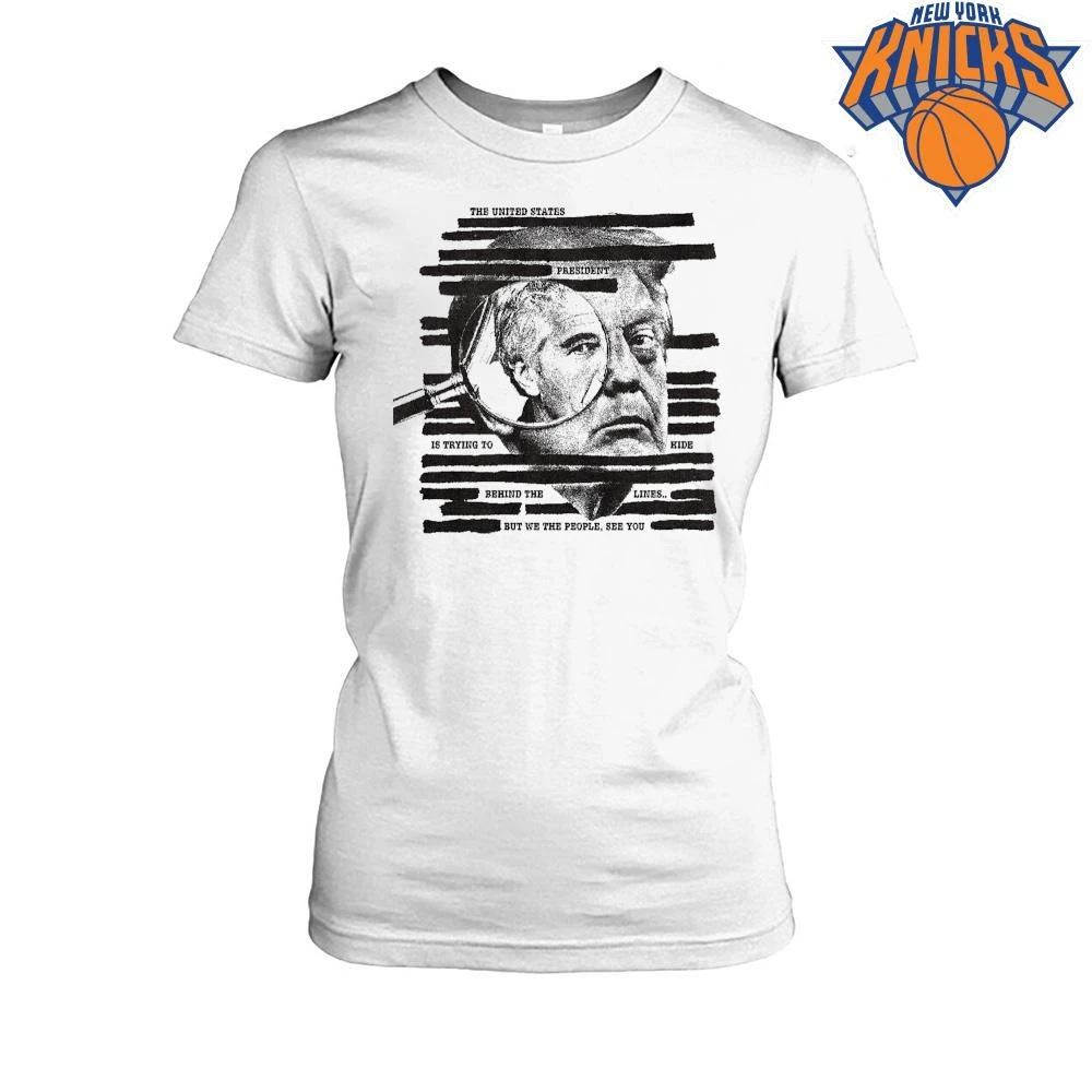 Trump Epstein Magnifying Glass Conspiracy Redacted We The People Political Shirt