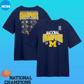 Michigan Wolverines Fanatics 2026 NCAA Men’s Basketball National Champions Schedule Shirt