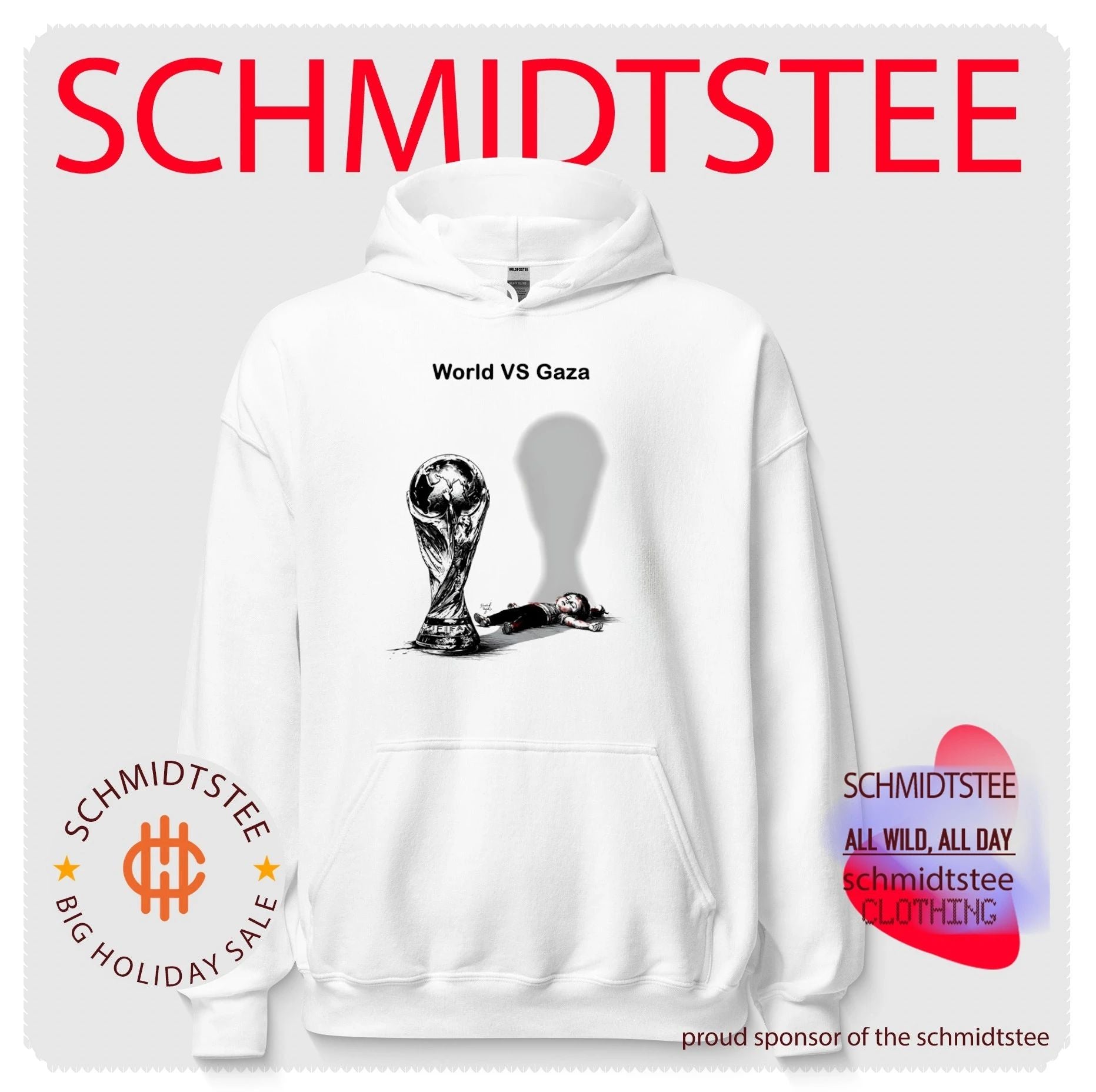 World vs Gaza FIFA Trophy Political Human Rights shirt