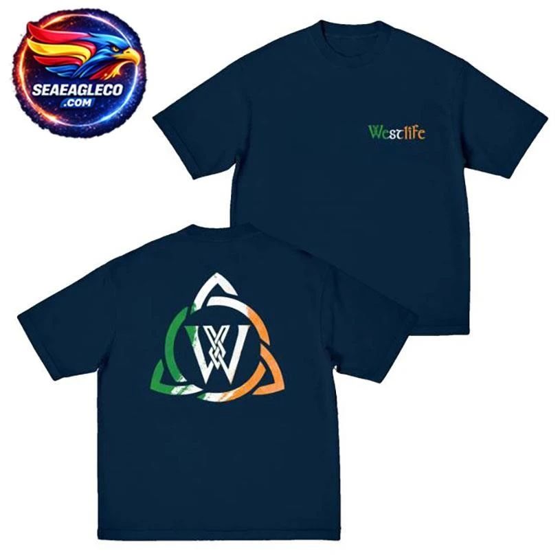 Westlife Celtic Logo Navy Two Sided Shirt