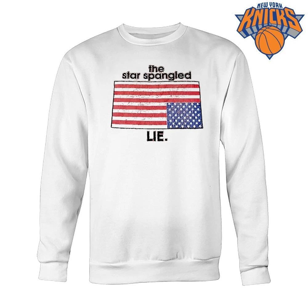 The Star Spangled Lie Political American flag shirt