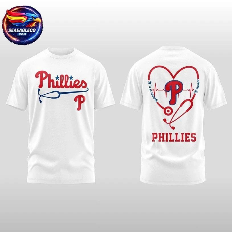 2026 Philadelphia Phillies Healthcare Appreciation Night Two Sided Shirt