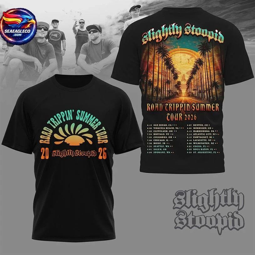 Slightly Stoopid Road Trippin Summer Tour 2026 Two Sided Shirt